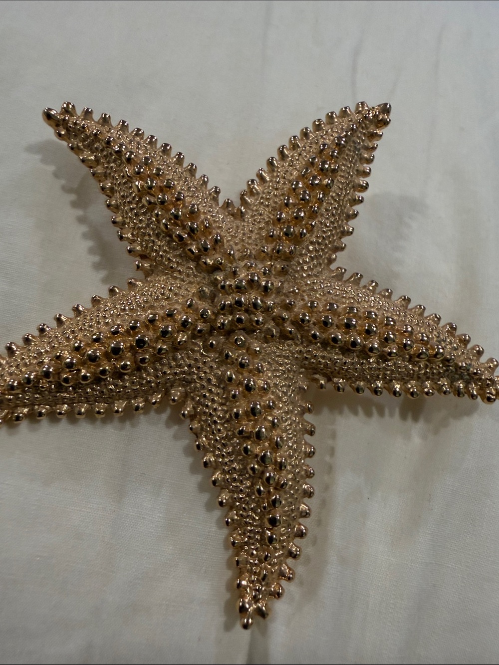 Monet Gold Starfish Brooch